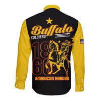 Buffalo Soldiers 9th and 10th Cavalry Long Sleeve Button Shirt American Heroes - Wonder Print Shop