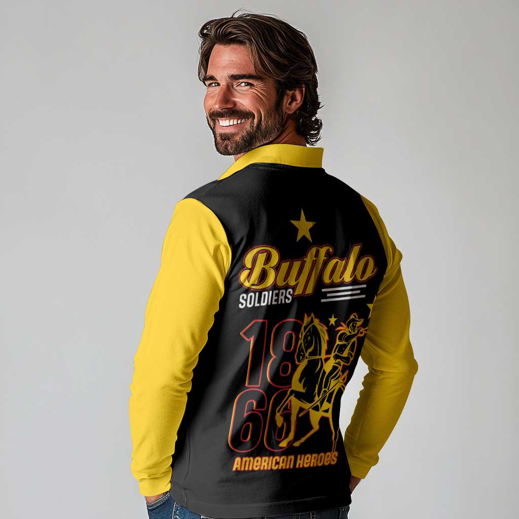 Buffalo Soldiers 9th and 10th Cavalry Long Sleeve Polo Shirt American Heroes - Wonder Print Shop