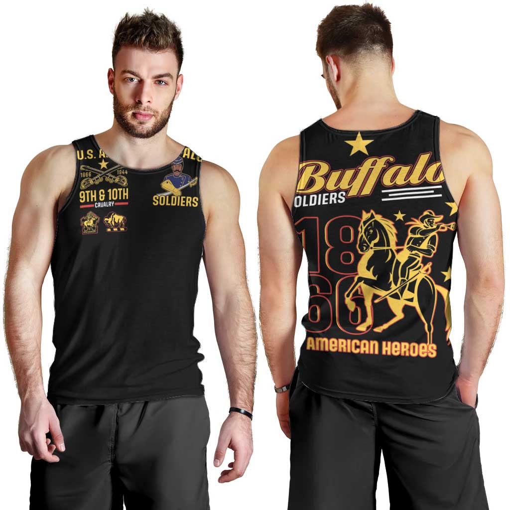 Buffalo Soldiers 9th and 10th Cavalry Men Tank Top American Heroes - Wonder Print Shop