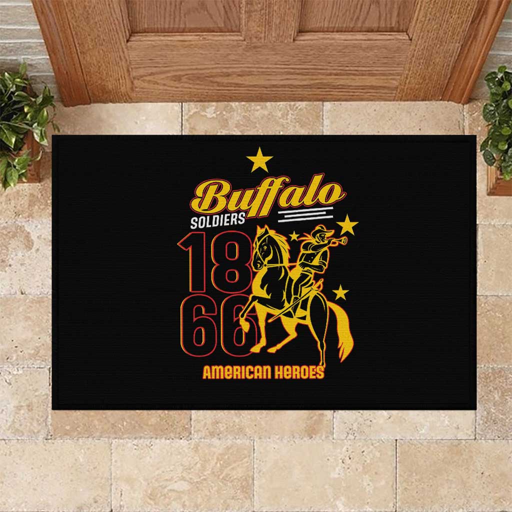 Buffalo Soldiers 9th and 10th Cavalry Rubber Doormat American Heroes - Wonder Print Shop