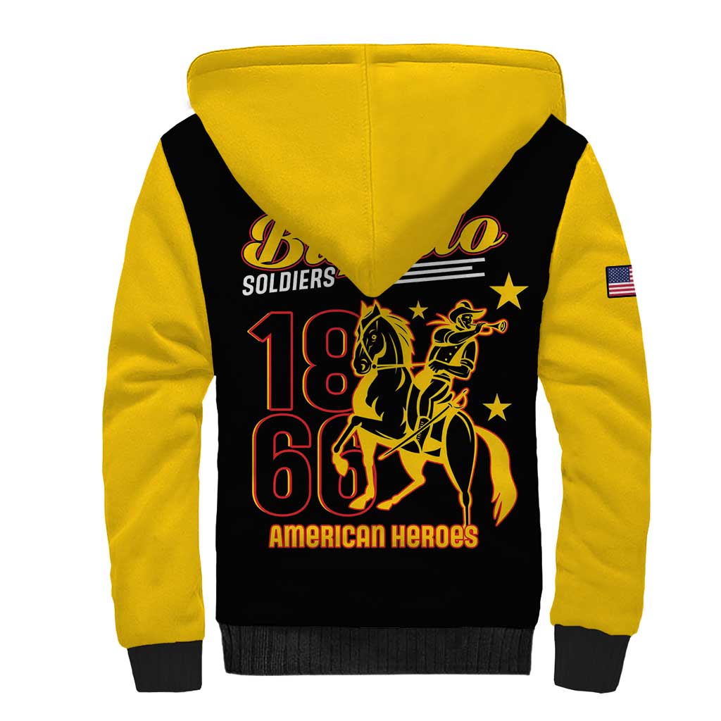 Buffalo Soldiers 9th and 10th Cavalry Sherpa Hoodie American Heroes - Wonder Print Shop