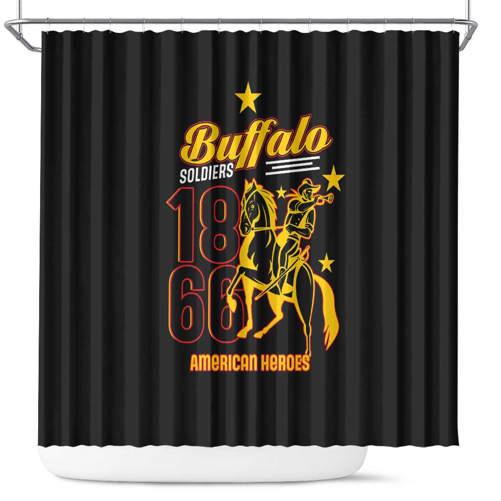 Buffalo Soldiers 9th and 10th Cavalry Shower Curtain American Heroes