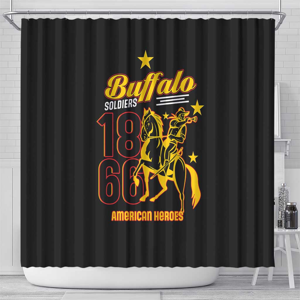 Buffalo Soldiers 9th and 10th Cavalry Shower Curtain American Heroes