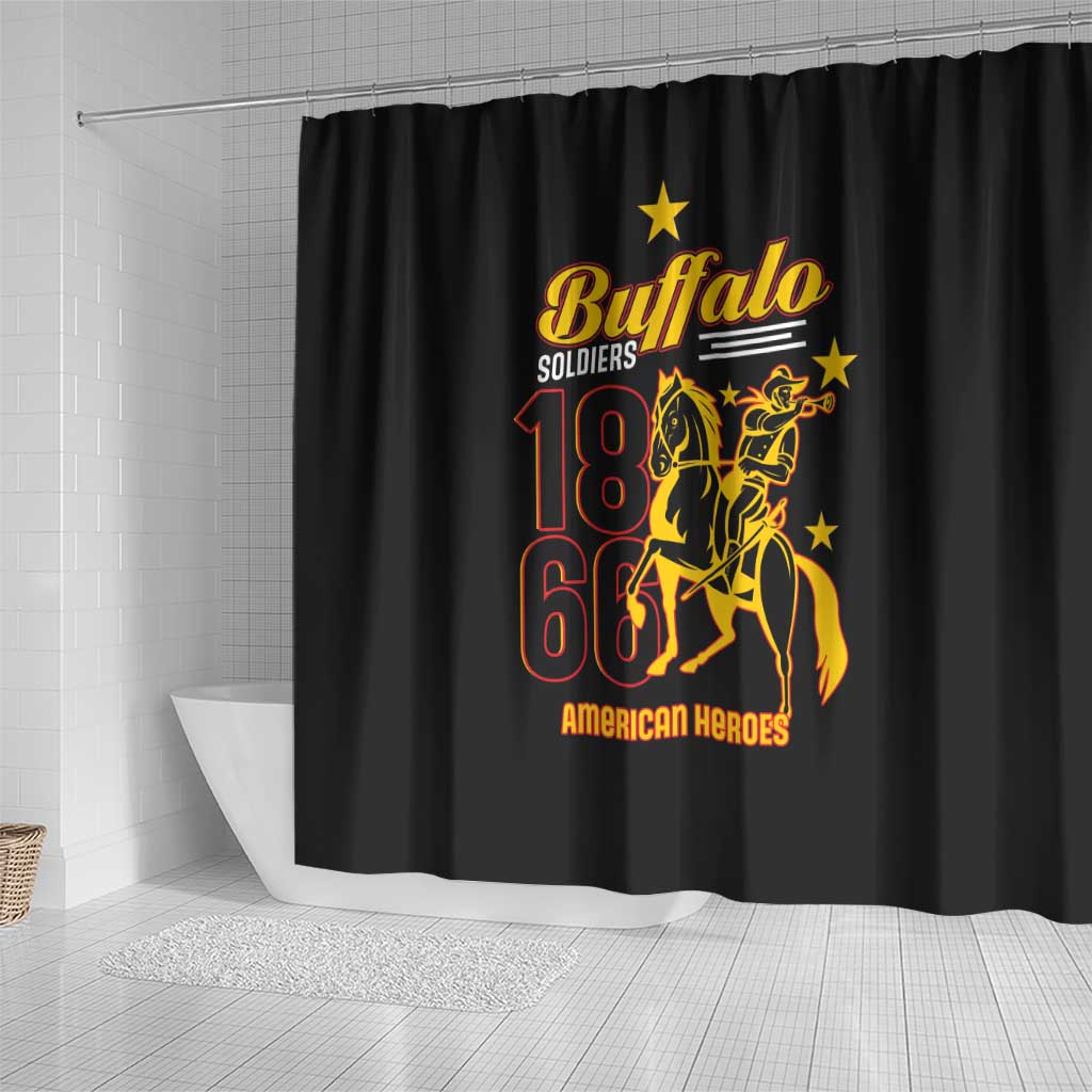 Buffalo Soldiers 9th and 10th Cavalry Shower Curtain American Heroes