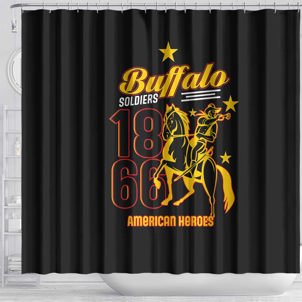 Buffalo Soldiers 9th and 10th Cavalry Shower Curtain American Heroes