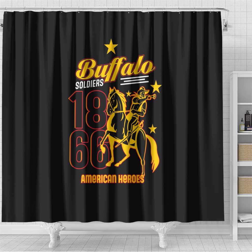Buffalo Soldiers 9th and 10th Cavalry Shower Curtain American Heroes