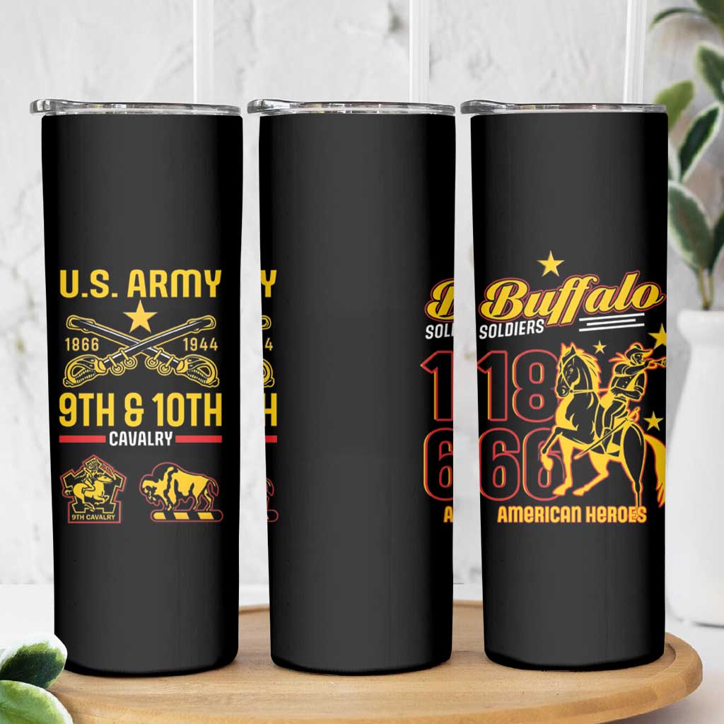 Buffalo Soldiers 9th and 10th Cavalry Skinny Tumbler American Heroes - Wonder Print Shop