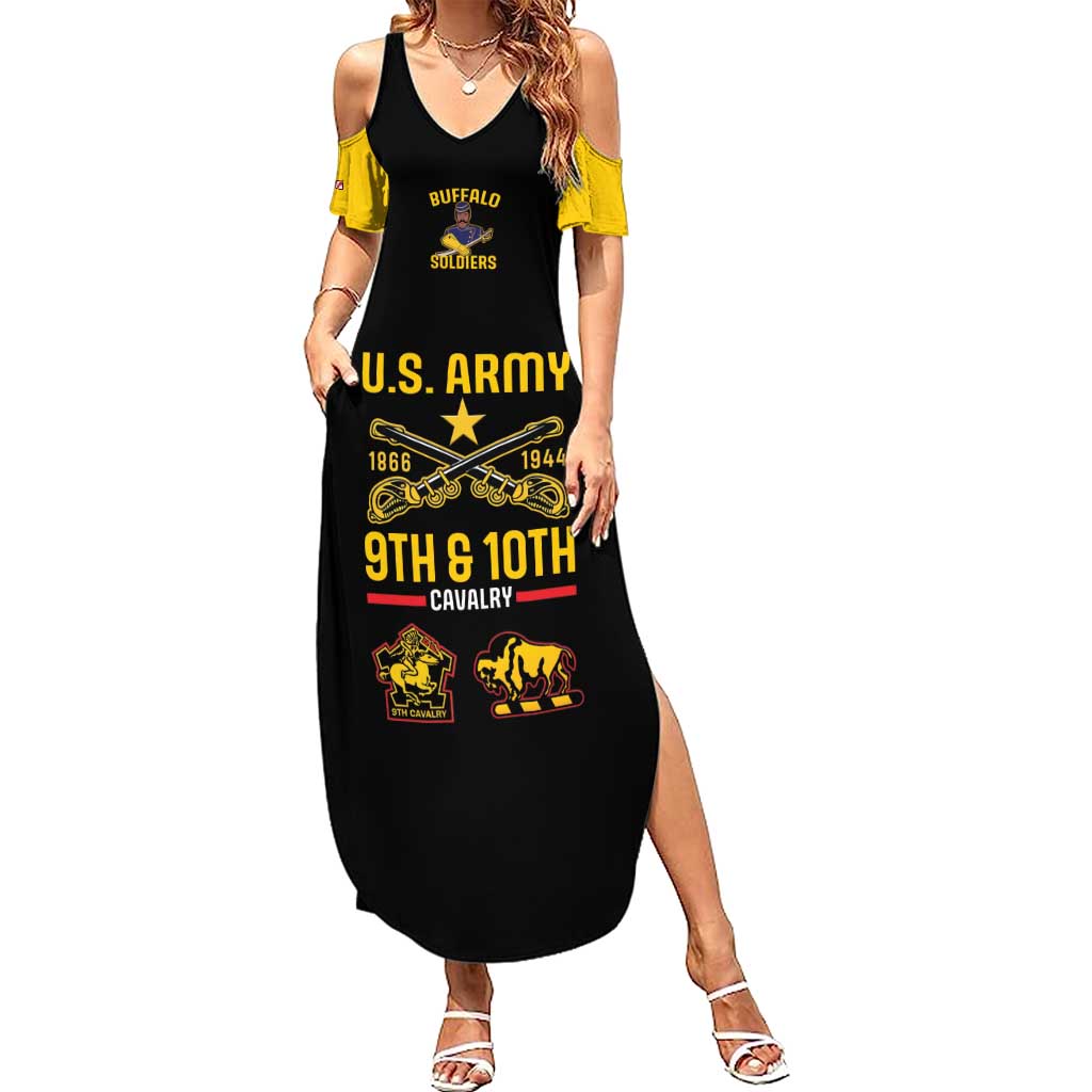 Buffalo Soldiers 9th and 10th Cavalry Summer Maxi Dress American Heroes - Wonder Print Shop