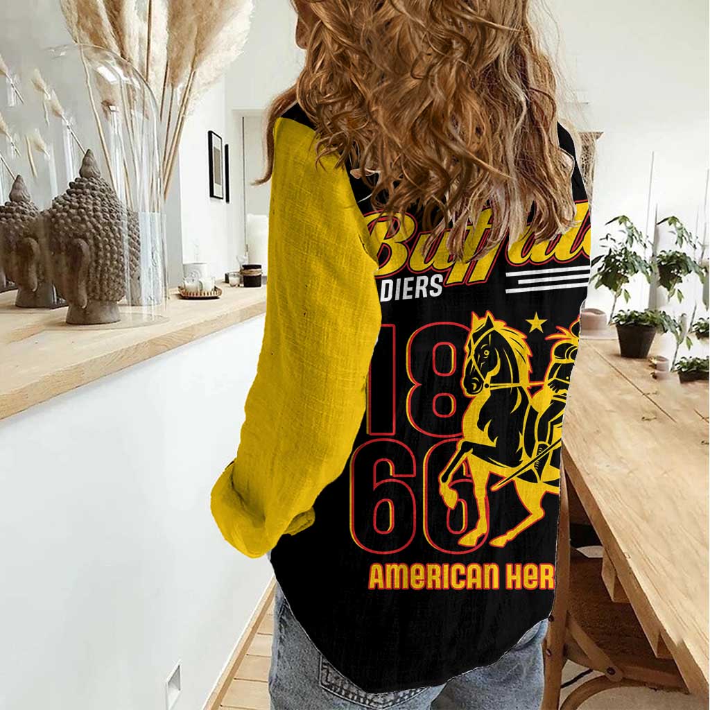 Buffalo Soldiers 9th and 10th Cavalry Women Casual Shirt American Heroes - Wonder Print Shop