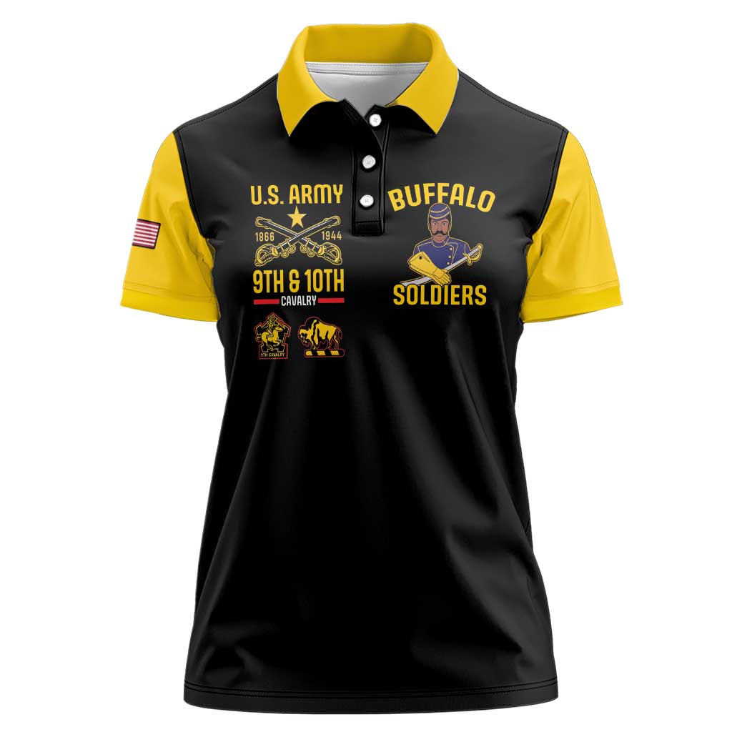 Buffalo Soldiers 9th and 10th Cavalry Women Polo Shirt American Heroes - Wonder Print Shop