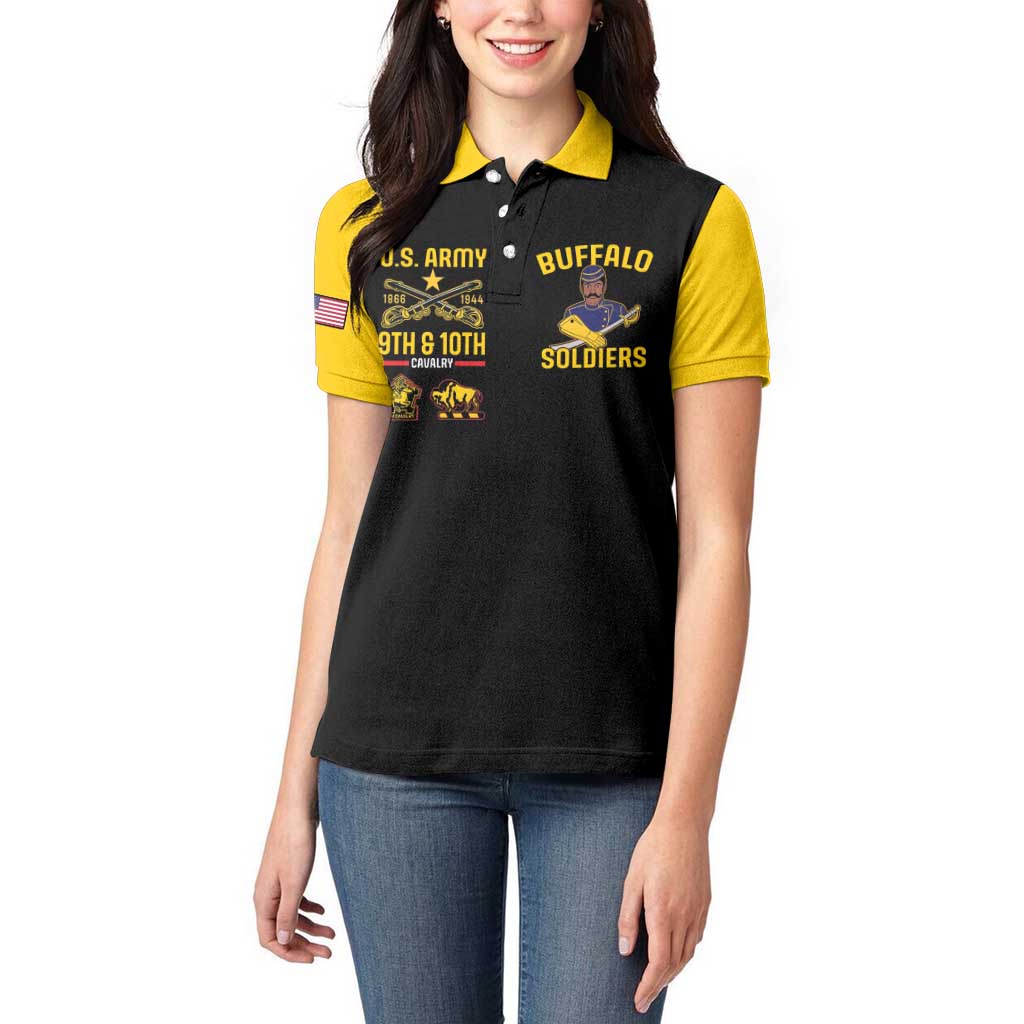 Buffalo Soldiers 9th and 10th Cavalry Women Polo Shirt American Heroes - Wonder Print Shop