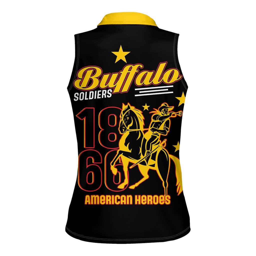 Buffalo Soldiers 9th and 10th Cavalry Women Sleeveless Polo Shirt American Heroes - Wonder Print Shop