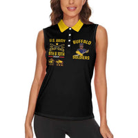 Buffalo Soldiers 9th and 10th Cavalry Women Sleeveless Polo Shirt American Heroes - Wonder Print Shop