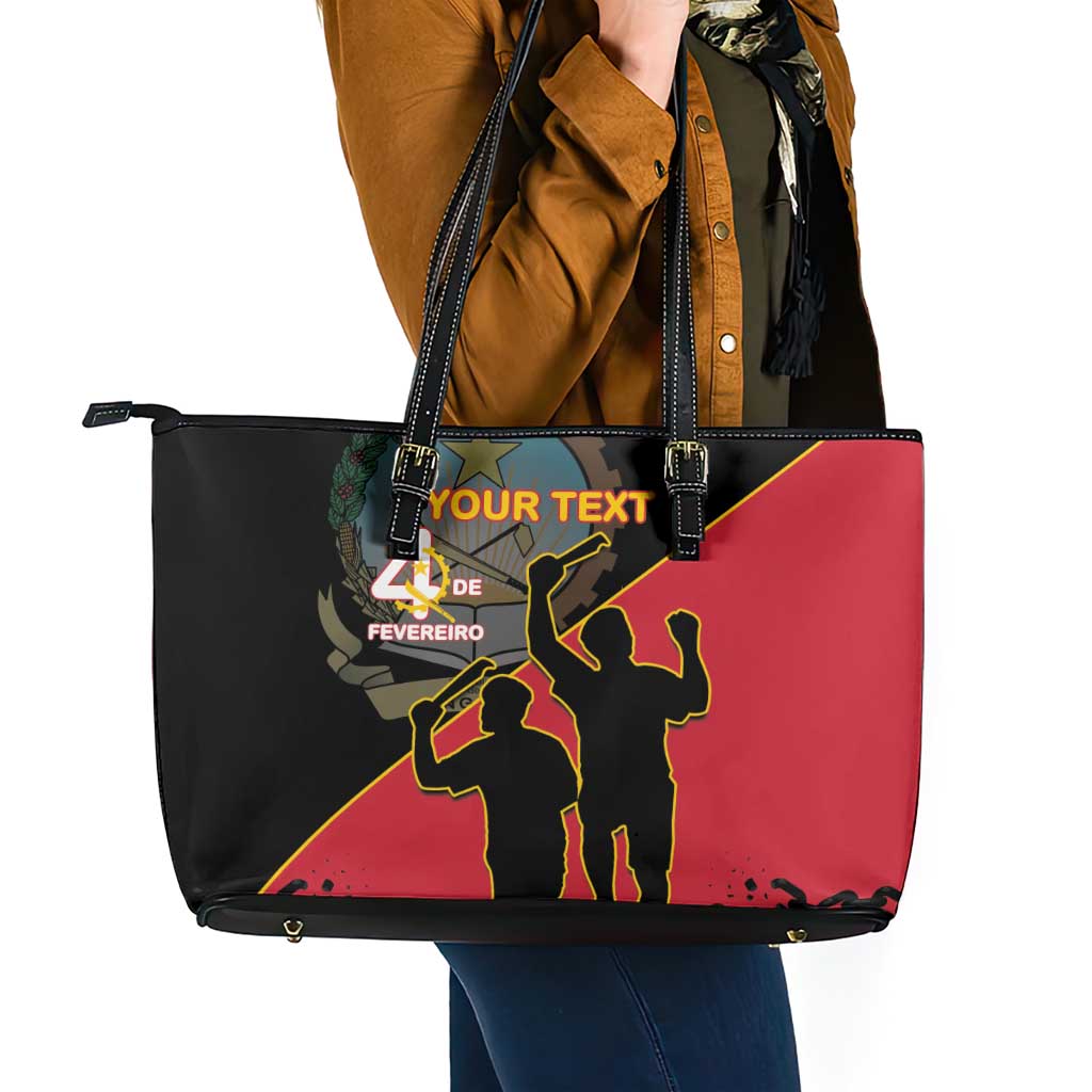 Personalised Angola Day of the Armed Struggle Leather Tote Bag 4 De Fevereiro - Wonder Print Shop