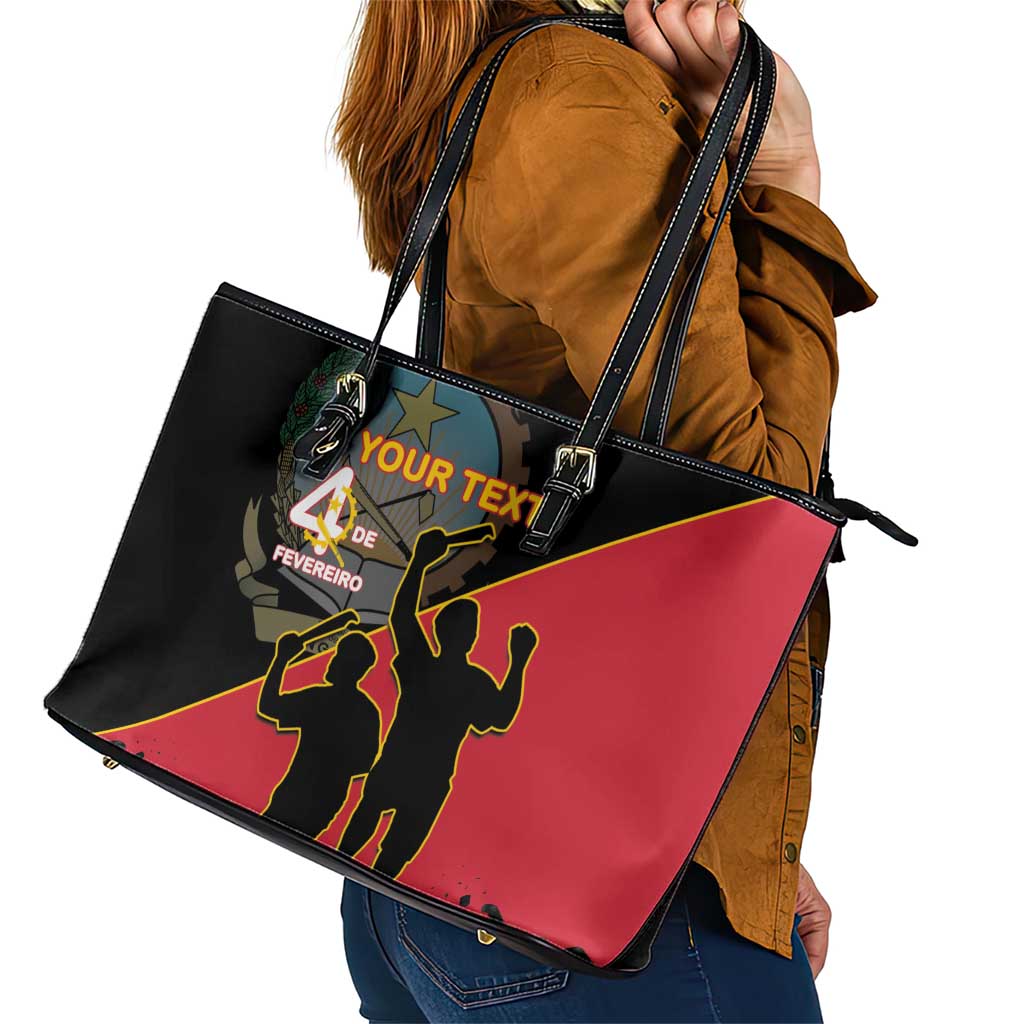 Personalised Angola Day of the Armed Struggle Leather Tote Bag 4 De Fevereiro - Wonder Print Shop
