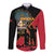 Personalised Angola Day of the Armed Struggle Long Sleeve Button Shirt 4 De Fevereiro - Wonder Print Shop