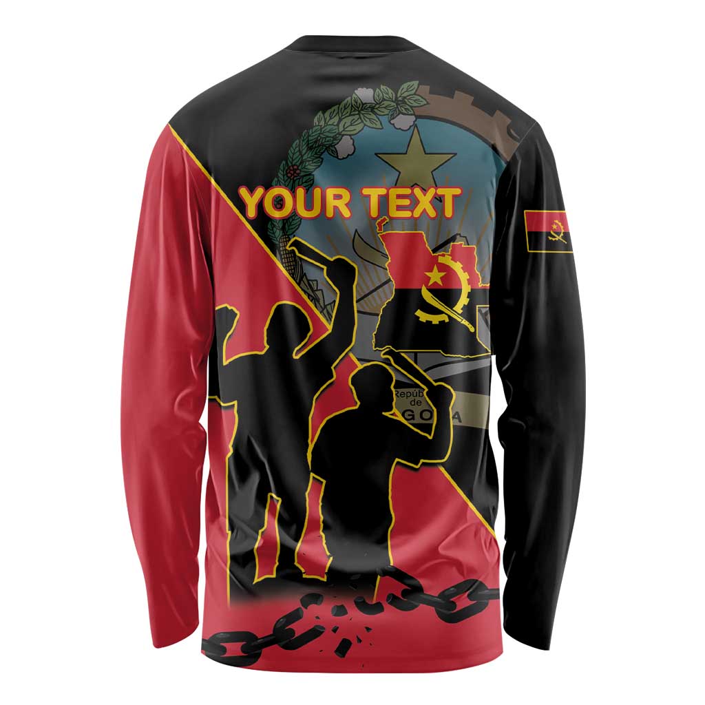 Personalised Angola Day of the Armed Struggle Long Sleeve Shirt 4 De Fevereiro - Wonder Print Shop