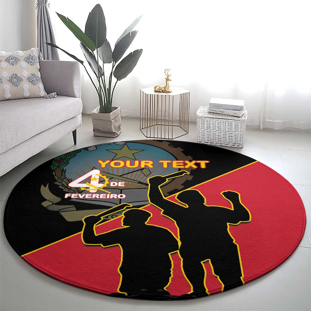 Personalised Angola Day of the Armed Struggle Round Carpet 4 De Fevereiro