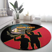 Personalised Angola Day of the Armed Struggle Round Carpet 4 De Fevereiro