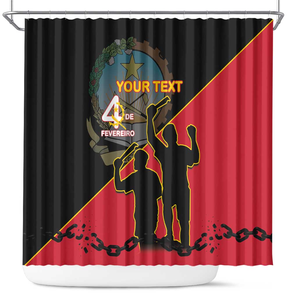 Personalised Angola Day of the Armed Struggle Shower Curtain 4 De Fevereiro