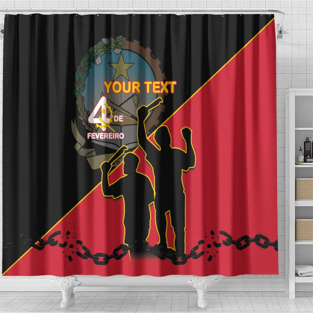 Personalised Angola Day of the Armed Struggle Shower Curtain 4 De Fevereiro
