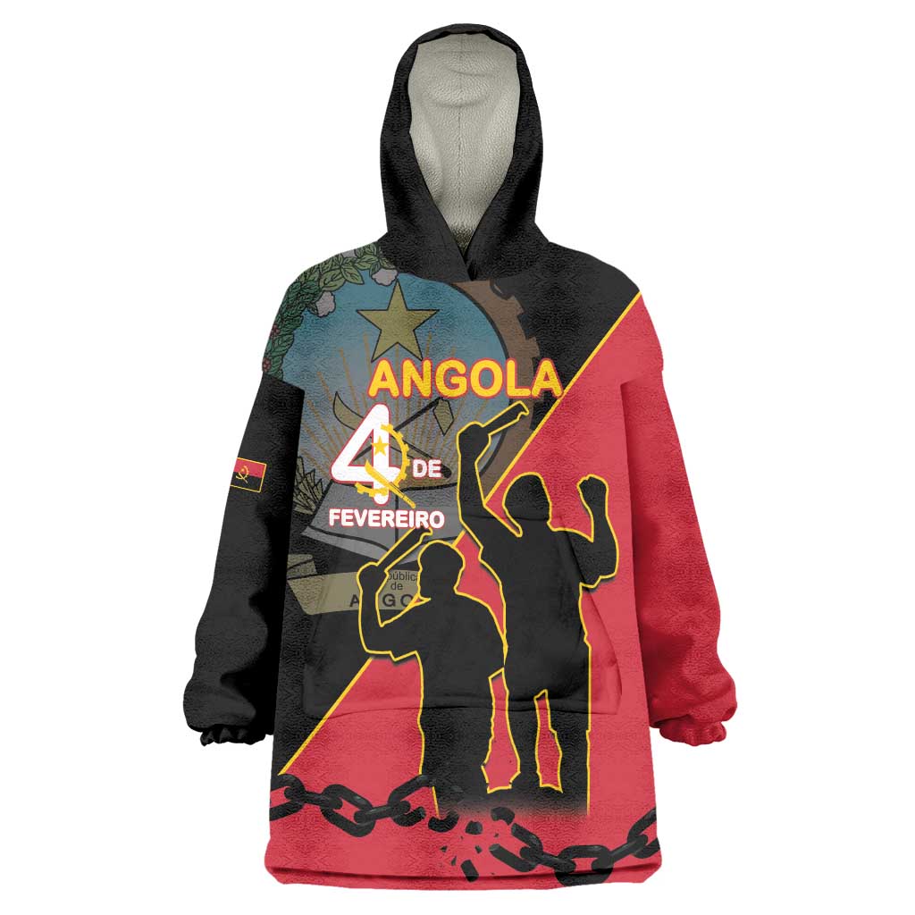 Personalised Angola Day of the Armed Struggle Wearable Blanket Hoodie 4 De Fevereiro - Wonder Print Shop