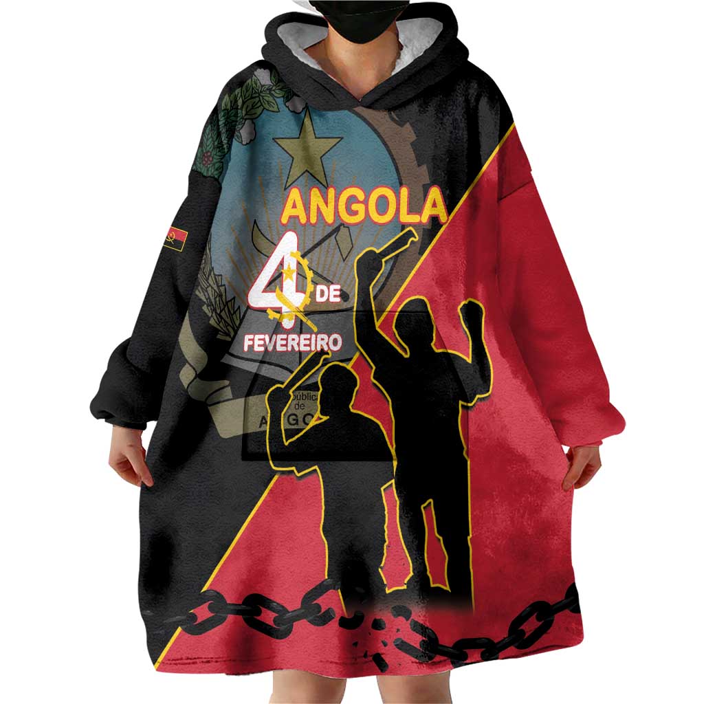 Personalised Angola Day of the Armed Struggle Wearable Blanket Hoodie 4 De Fevereiro - Wonder Print Shop