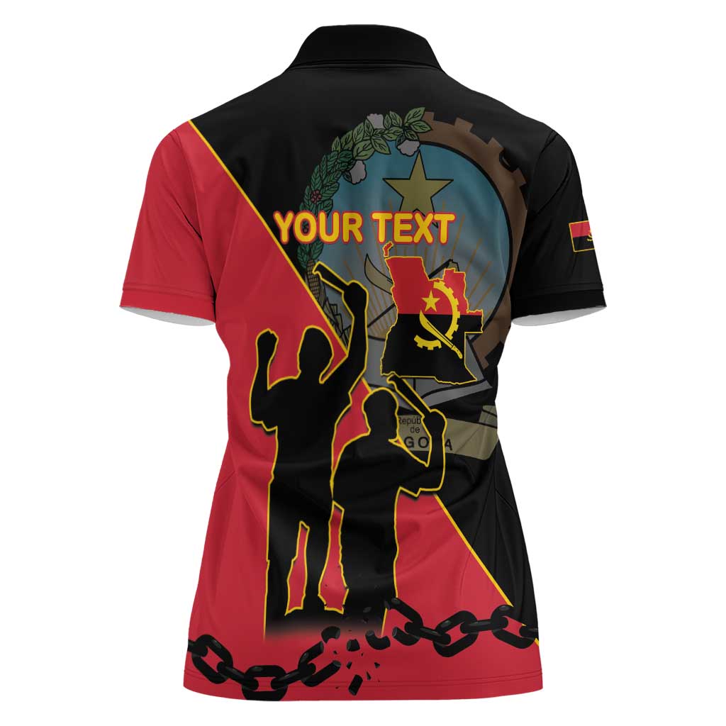 Personalised Angola Day of the Armed Struggle Women Polo Shirt 4 De Fevereiro - Wonder Print Shop