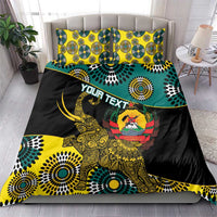 Personalised Mozambique Bedding Set African Elephant With Coat Of Arms - Wonder Print Shop