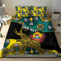 Personalised Mozambique Bedding Set African Elephant With Coat Of Arms - Wonder Print Shop