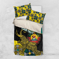 Personalised Mozambique Bedding Set African Elephant With Coat Of Arms - Wonder Print Shop
