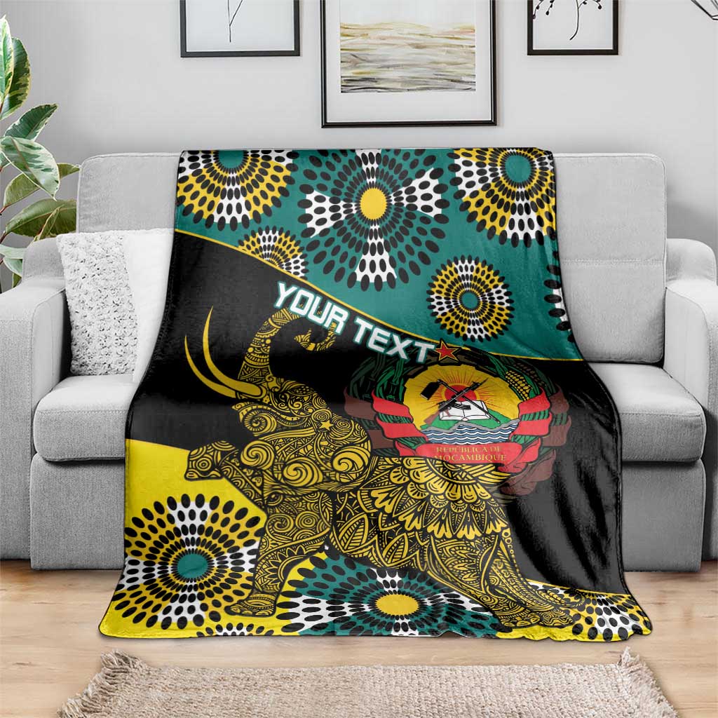 Personalised Mozambique Blanket African Elephant With Coat Of Arms