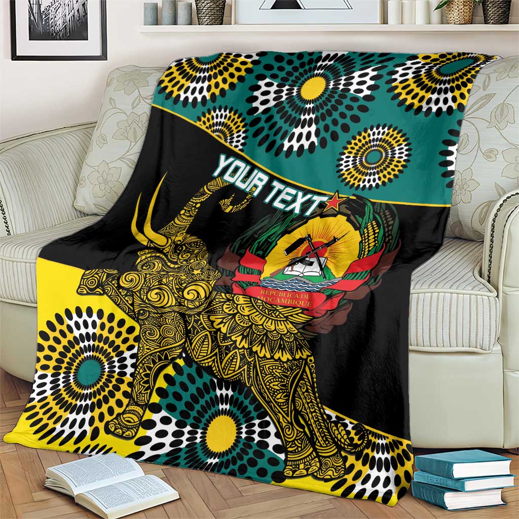 Personalised Mozambique Blanket African Elephant With Coat Of Arms