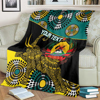 Personalised Mozambique Blanket African Elephant With Coat Of Arms