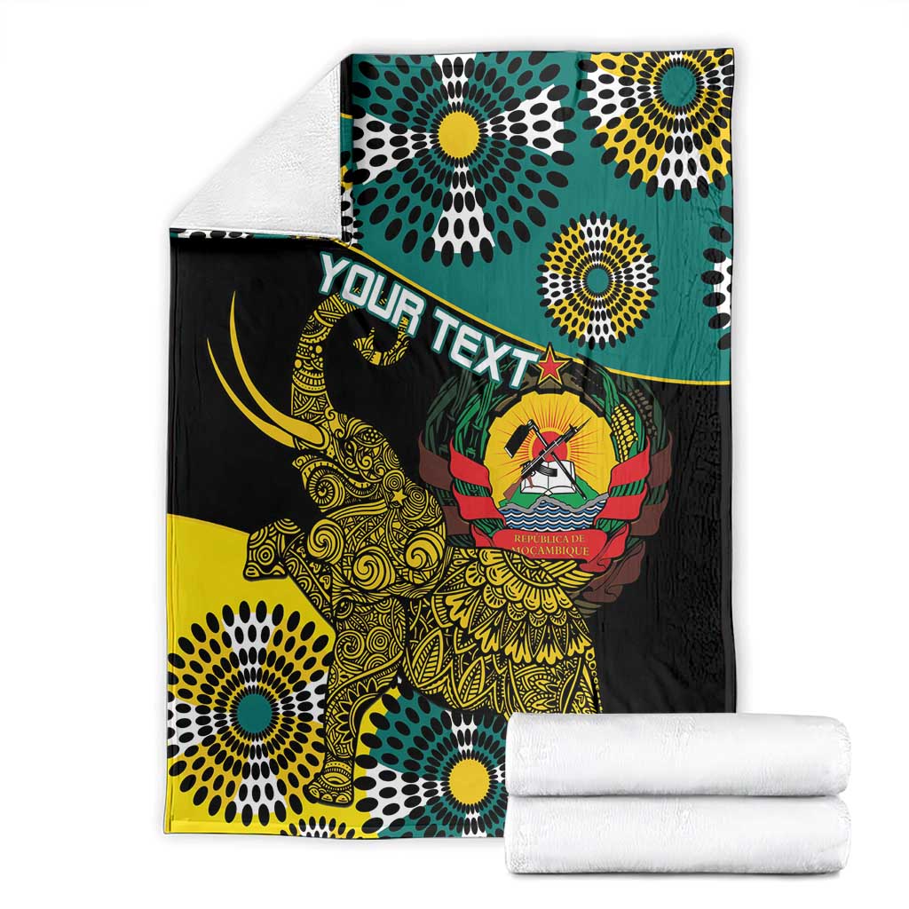 Personalised Mozambique Blanket African Elephant With Coat Of Arms