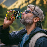 Personalised Mozambique 4 in 1 Can Cooler Tumbler African Elephant With Coat Of Arms - Wonder Print Shop