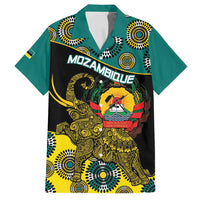 Personalised Mozambique Family Matching Tank Maxi Dress and Hawaiian Shirt African Elephant With Coat Of Arms - Wonder Print Shop
