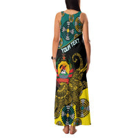 Personalised Mozambique Family Matching Tank Maxi Dress and Hawaiian Shirt African Elephant With Coat Of Arms - Wonder Print Shop