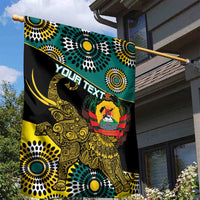 Personalised Mozambique Garden Flag African Elephant With Coat Of Arms - Wonder Print Shop