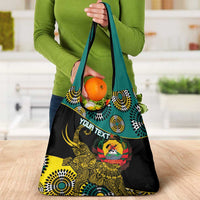 Personalised Mozambique Grocery Bag African Elephant With Coat Of Arms