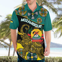 Personalised Mozambique Hawaiian Shirt African Elephant With Coat Of Arms - Wonder Print Shop