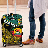 Personalised Mozambique Luggage Cover African Elephant With Coat Of Arms - Wonder Print Shop