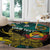 Personalised Mozambique Round Carpet African Elephant With Coat Of Arms