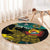 Personalised Mozambique Round Carpet African Elephant With Coat Of Arms