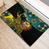 Personalised Mozambique Rubber Doormat African Elephant With Coat Of Arms - Wonder Print Shop