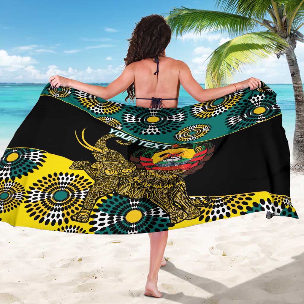 Personalised Mozambique Sarong African Elephant With Coat Of Arms - Wonder Print Shop
