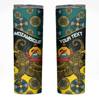 Personalised Mozambique Skinny Tumbler African Elephant With Coat Of Arms - Wonder Print Shop