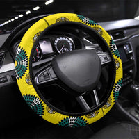 Mozambique Steering Wheel Cover African Elephant With Coat Of Arms - Wonder Print Shop