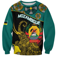 Personalised Mozambique Sweatshirt African Elephant With Coat Of Arms - Wonder Print Shop