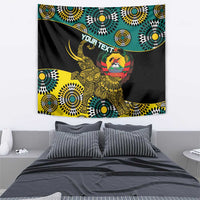 Personalised Mozambique Tapestry African Elephant With Coat Of Arms - Wonder Print Shop